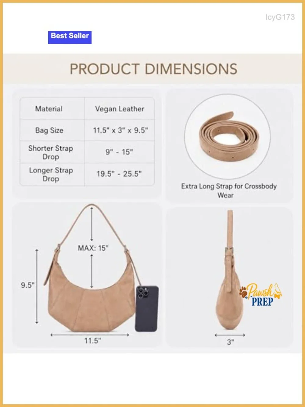 Slouchy Vegan Leather Hobo Purse with 2 Adjustable Straps Shoulder Crossbody